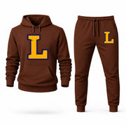 Men's Lipscomb Hoodie Joggers Set - Brown digital placement mockup