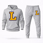 Men's Lipscomb Hoodie Joggers Set - Grey digital placement mockup