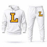 Men's Lipscomb Hoodie Joggers Set - White digital placement mockup