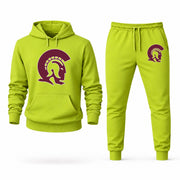 Men's Little Rock Hoodie Joggers Set - Lime Green digital placement mockup