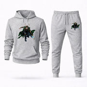 Men's Loki Hoodie Joggers Set - Grey digital placement mockup