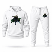 Men's Loki Hoodie Joggers Set - White digital placement mockup