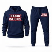 Men's Louisiana Hoodie Joggers Set - Navy digital placement mockup