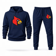 Men's Louisville Hoodie Joggers Set - Navy digital placement mockup