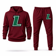 Men's Loyola Maryland Hoodie Joggers Set - Burgundy digital placement mockup