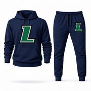 Men's Loyola Maryland Hoodie Joggers Set - Navy digital placement mockup