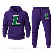 Men's Loyola Maryland Hoodie Joggers Set - Purple digital placement mockup