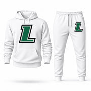 Men's Loyola Maryland Hoodie Joggers Set - White digital placement mockup