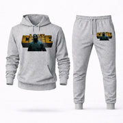 Men's Luke Cage Hoodie Joggers Set - Grey digital placement mockup
