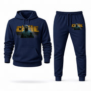 Men's Luke Cage Hoodie Joggers Set - Navy digital placement mockup