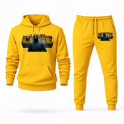 Men's Luke Cage Hoodie Joggers Set - Yellow digital placement mockup