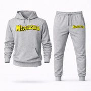 Men's Madagascar Hoodie Joggers Set - Grey digital placement mockup