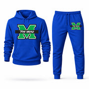 Men's Marshall Hoodie Joggers Set - Blue digital placement mockup