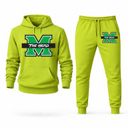 Men's Marshall Hoodie Joggers Set - Lime Green digital placement mockup