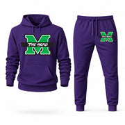 Men's Marshall Hoodie Joggers Set - Purple digital placement mockup