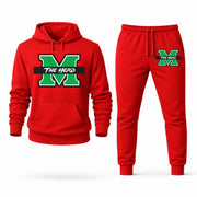 Men's Marshall Hoodie Joggers Set - Red digital placement mockup