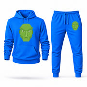 Men's Martian Manhunter Hoodie Joggers Set - Azure digital placement mockup