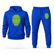 Men's Martian Manhunter Hoodie Joggers Set - Blue digital placement mockup