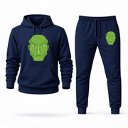 Men's Martian Manhunter Hoodie Joggers Set - Navy digital placement mockup