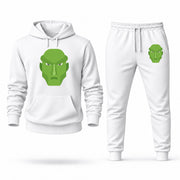Men's Martian Manhunter Hoodie Joggers Set - White digital placement mockup
