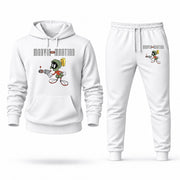 Men's Marvin the Martian Hoodie Joggers Set - White digital placement mockup