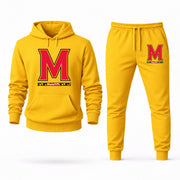 Men's Maryland Hoodie Joggers Set - Yellow digital placement mockup