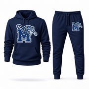 Men's Memphis Hoodie Joggers Set - Navy digital placement mockup