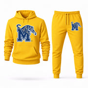 Men's Memphis Hoodie Joggers Set - Yellow digital placement mockup