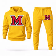 Men's Miami (OH) Hoodie Joggers Set - Yellow digital placement mockup
