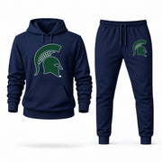Men's Michigan State Hoodie Joggers Set - Navy digital placement mockup