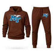 Men's Middle Tennessee Hoodie Joggers Set - Brown digital placement mockup