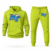 Men's Middle Tennessee Hoodie Joggers Set - Lime Green digital placement mockup