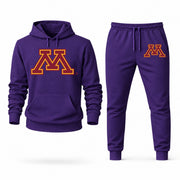 Men's Minnesota Hoodie Joggers Set - Purple digital placement mockup