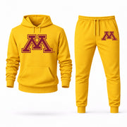 Men's Minnesota Hoodie Joggers Set - Yellow digital placement mockup