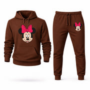 Men's Minnie Mouse Hoodie Joggers Set - Brown digital placement mockup