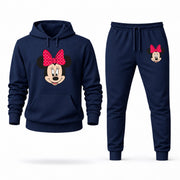 Men's Minnie Mouse Hoodie Joggers Set - Navy digital placement mockup