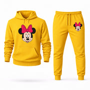 Men's Minnie Mouse Hoodie Joggers Set - Yellow digital placement mockup