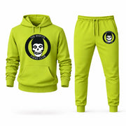 Men's Misfits Hoodie Joggers Set - Lime Green digital placement mockup