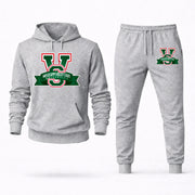 Men's Mississippi Valley State Hoodie Joggers Set - Grey digital placement mockup