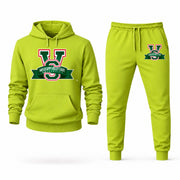 Men's Mississippi Valley State Hoodie Joggers Set - Lime Green digital placement mockup