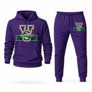 Men's Mississippi Valley State Hoodie Joggers Set - Purple digital placement mockup