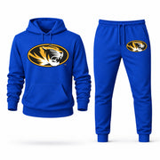 Men's Missouri Hoodie Joggers Set - Blue digital placement mockup