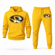 Men's Missouri Hoodie Joggers Set - Yellow digital placement mockup