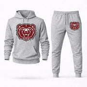 Men's Missouri State Hoodie Joggers Set - Grey digital placement mockup