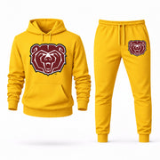 Men's Missouri State Hoodie Joggers Set - Yellow digital placement mockup