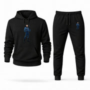 Men's Mister Fantastic Hoodie Joggers Set - Black digital placement mockup