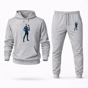 Men's Mister Fantastic Hoodie Joggers Set - Grey digital placement mockup