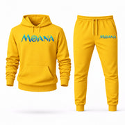 Men's Moana Hoodie Joggers Set - Yellow digital placement mockup