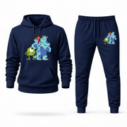Men's Monsters Inc Hoodie Joggers Set - Navy digital placement mockup