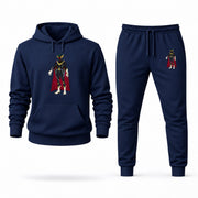 Men's Moon Knight Hoodie Joggers Set - Navy digital placement mockup